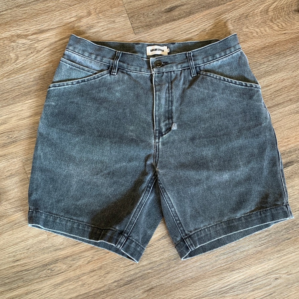 Taylor Stitch Mens The Camp Shorts in Gray - Organic Cotton Canvas - Size 31